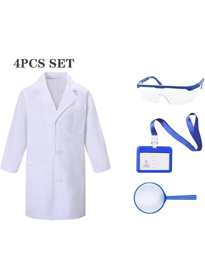 طقم مختبر طبيب وعالم للأطفال للعب الأدوار مع معطف أبيض سميك، هدية لحفلة عيد الميلاد للأعمار من 2 إلى 12 سنة - Image 5