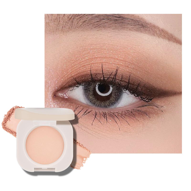 KYDA Single Matte Eyeshadow, Light Apricot Peach Eyeshadow, Ultra-fine Smooth Powder, Lightweight Blendable Formula, Warm Tone Eyes Makeup, Autumn Apricot - Image 1