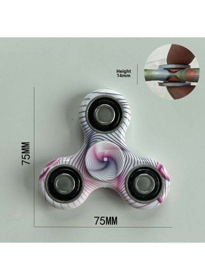 Triangle Fingertip Gyro Camouflage Printing Gyro Finger Leaf Spiral Decompression Rotating Toy Black Wukong Gyro-Color:Three-leaf With Shaft Black Wukong Style 14