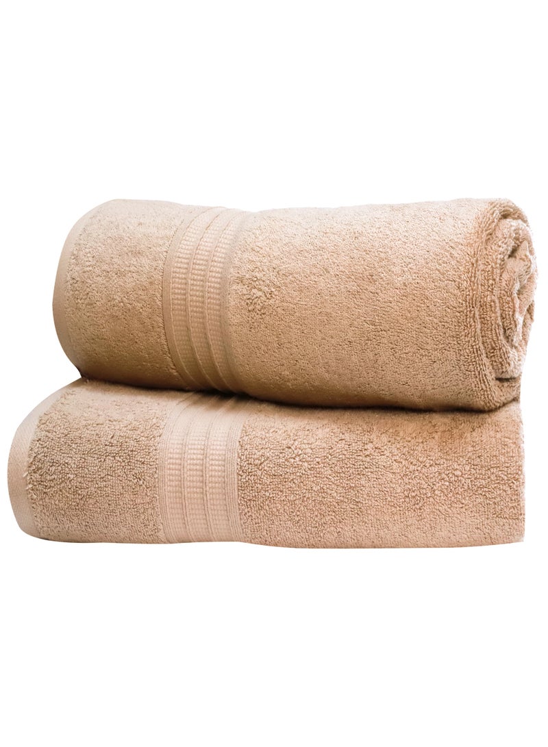 Bliss Casa Bath Towels (2 Pack, 80 x 160 cm) - 650 GSM Bathroom Towel Set - 100% Cotton 20/D Ring Spun Luxury Towels Set Highly Absorbent, Quick Dry and Soft Feel Bathroom Towels - Image 4