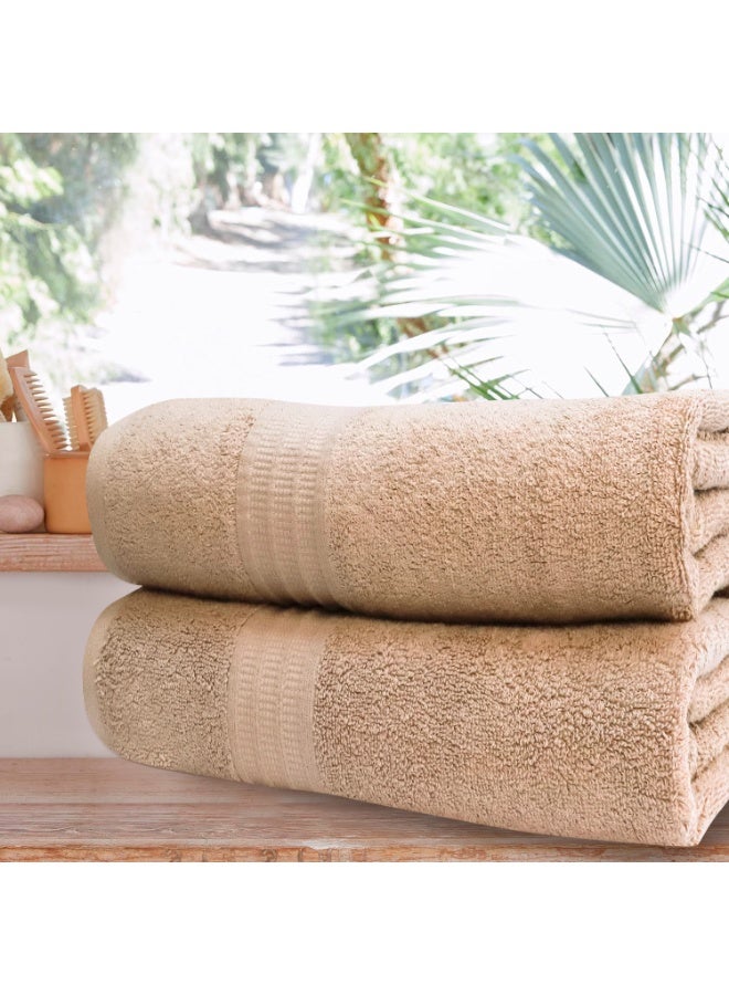 Bliss Casa Bath Towels (2 Pack, 80 x 160 cm) - 650 GSM Bathroom Towel Set - 100% Cotton 20/D Ring Spun Luxury Towels Set Highly Absorbent, Quick Dry and Soft Feel Bathroom Towels - Image 3