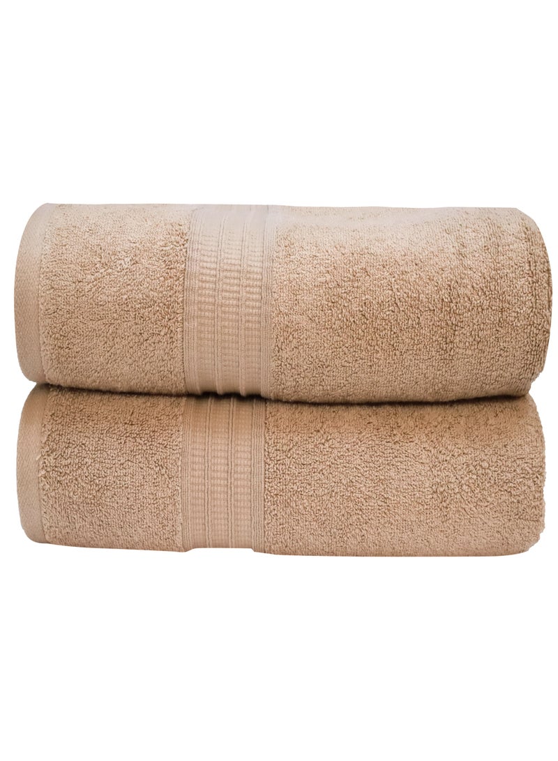 Bliss Casa Bath Towels (2 Pack, 80 x 160 cm) - 650 GSM Bathroom Towel Set - 100% Cotton 20/D Ring Spun Luxury Towels Set Highly Absorbent, Quick Dry and Soft Feel Bathroom Towels - Image 1