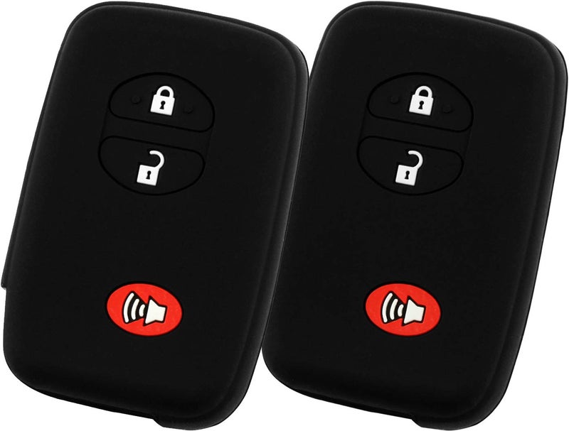 KeylessOption KeyGuardz Keyless Entry Remote Smart Key Fob Shell Cover Rubber Case for Toyota Landcruiser 4Runner Venza Rav4 Highlander (Pack of 2) - Image 4