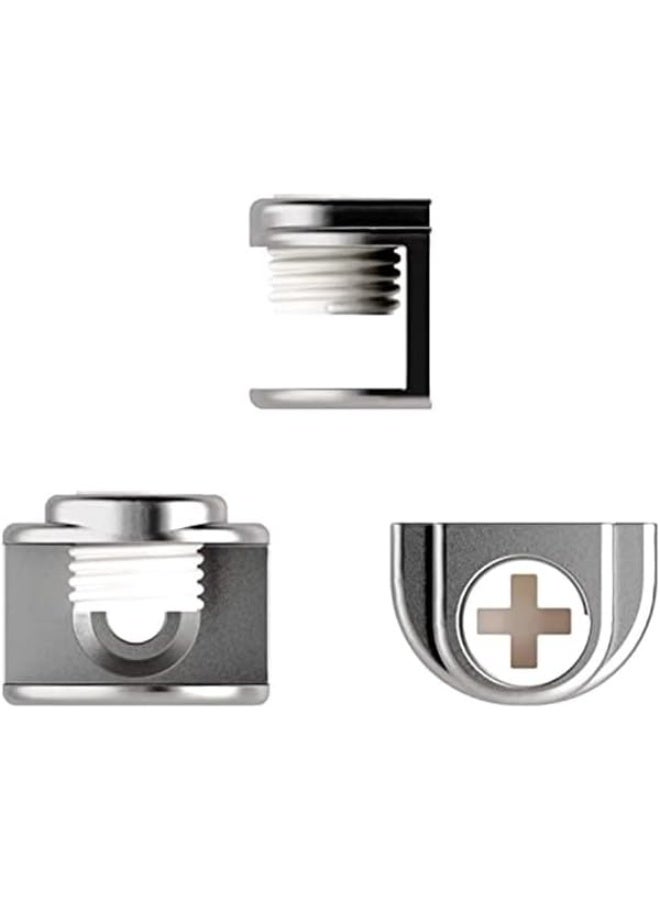 حوامل رفوف زجاجية عائمة من الفولاذ المقاوم للصدأ - ملحقات رفوف زجاجية مصبوبة من فم السمك للحمام والمكتب وما إلى ذلك، 4 قطع براغي تثبيت - Image 4