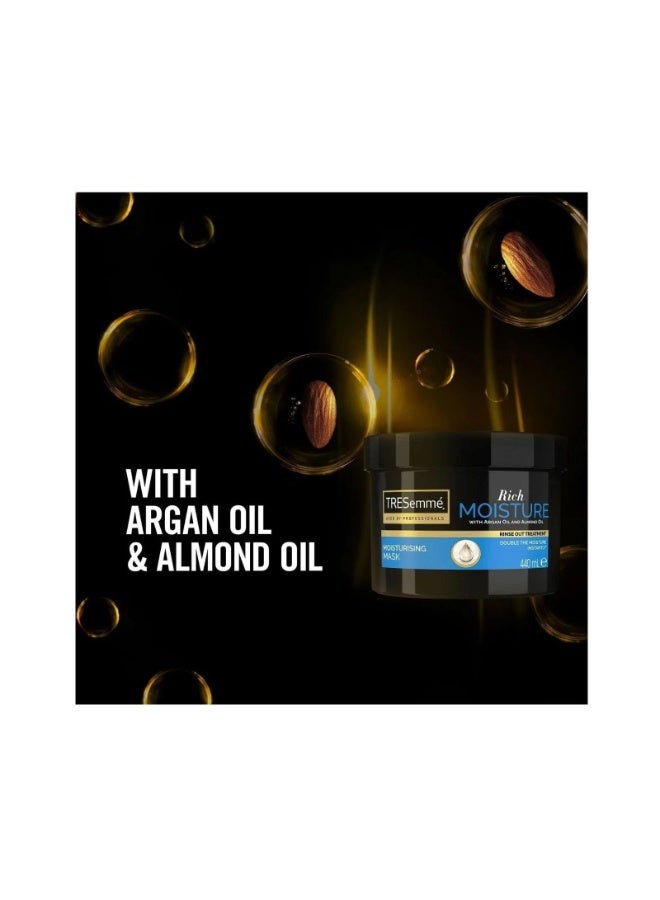 TRESemmé RICH MOISTURE HAIR MASK ARGAN OIL AND ALMOND OIL MOISTURISING AND HYDRATING 440ML - Image 4