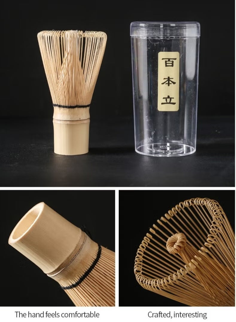 XiuWoo 7 Pcs Matcha Set, Matcha Whisk Set with Ceramic Bowl, Bamboo Whisk, Scoop and Sifter, Matcha Kit for Tea Ceremony and Gift - Image 5