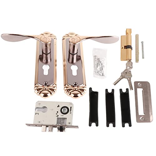HEITIGN European Simple Indoor Wooden Door Lock Bedroom Door Lock Bathroom Lock Door Handle Door Lock Cylinder With Keys - Image 5