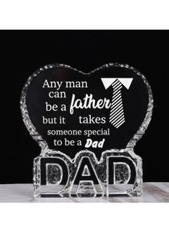 PRINTSHOP4ME Father's Day Heart-Shaped Crystal Keepsake for Dad - Dad Engraved Father's Day Gift - Dad's Birthday Gifts from Daughter and Son - Gifts for Dad - Dad Appreciation Gifts - Gift for Daddy  - Image 2