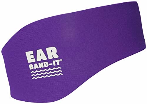 Ear Band-It Earvolution Ear Band-It Original Swimming Headband for Kids/Adults - Invented by Ear, Nose, and Throat Doctor- Durable Neoprene Maximizes Protection - Putty Buddies Sold Separately - Purple - Large - Image 1