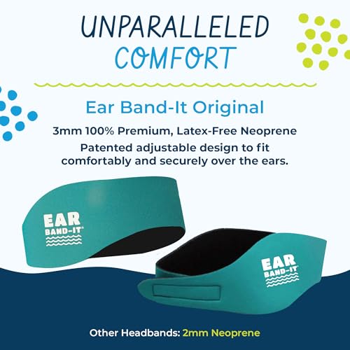 Ear Band-It Earvolution Ear Band-It Original Swimming Headband for Kids/Adults - Invented by Ear, Nose, and Throat Doctor- Durable Neoprene Maximizes Protection - Putty Buddies Sold Separately - Purple - Large - Image 4