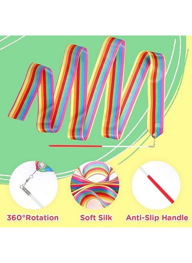 BookMyCostume BookMyCostume Multicolor Wave Ribbon Wand Gymnastic Dance Kids & Adults Fancy Dress Costume Accessories Kids  - Image 4