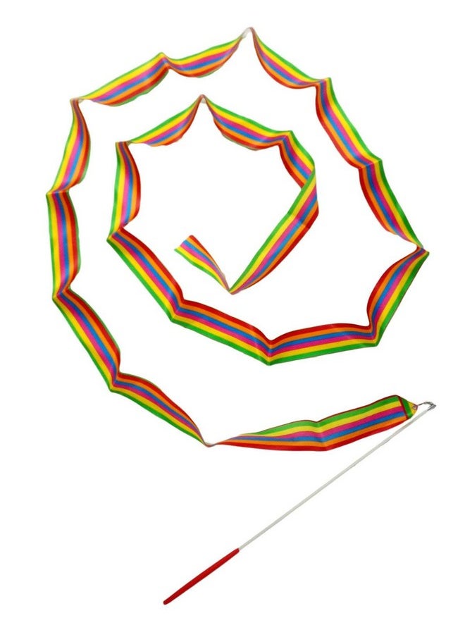 BookMyCostume BookMyCostume Multicolor Wave Ribbon Wand Gymnastic Dance Kids & Adults Fancy Dress Costume Accessories Kids  - Image 1