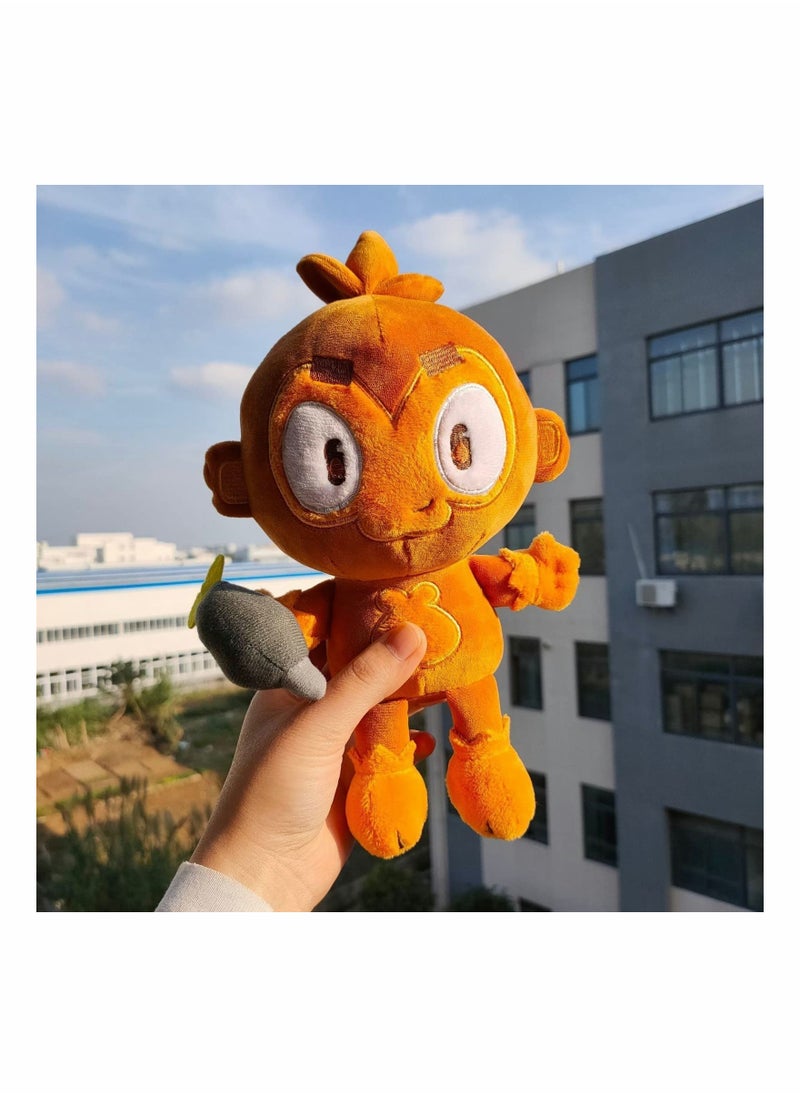 SYOSI - Bloons Monkey Plushies, Dart Monkey Plush Doll, Cartoon Bloonstd Soft Stuffed Doll, Game Monkey Stuffed Animal, Stuffed Animal for Fans, Cute Bloonstd Plush Gifts, 9.8 in - Image 1