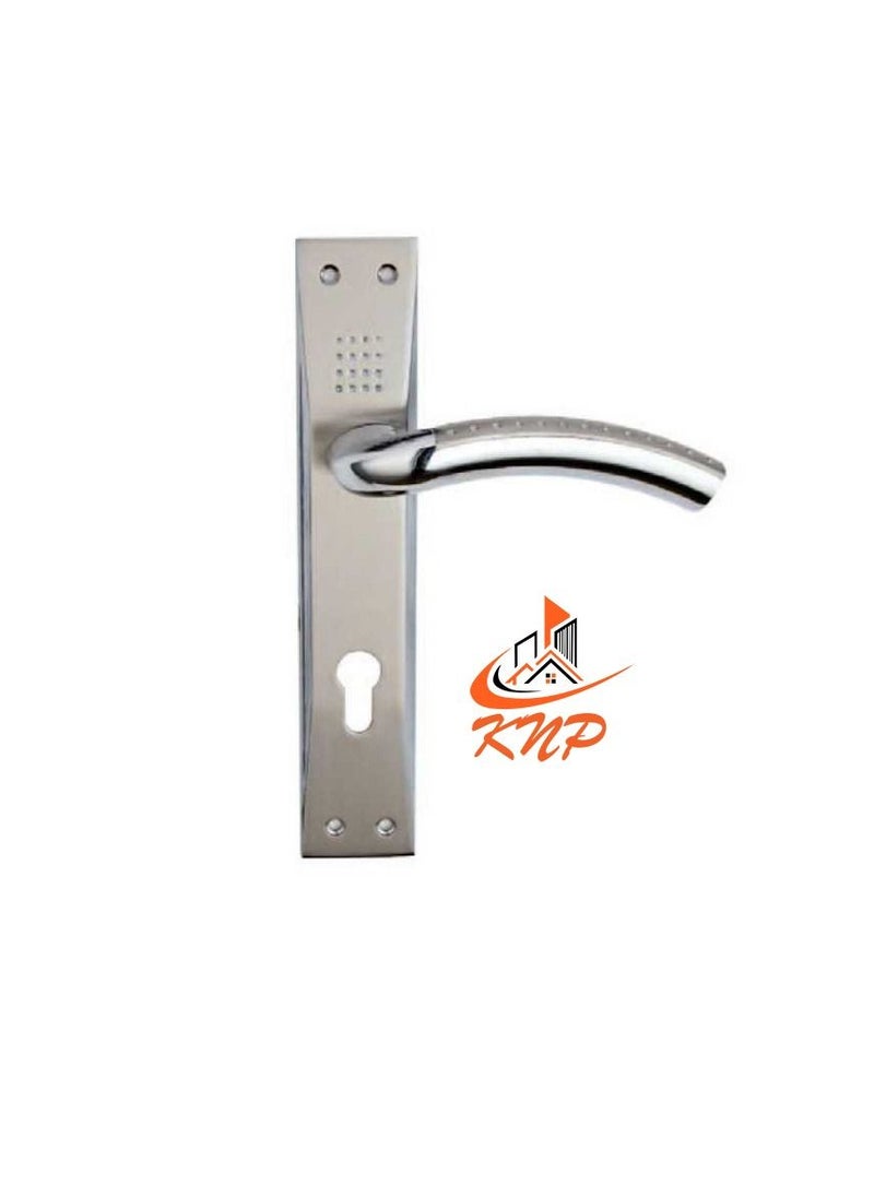 KNP KNP Paru Door Handle On Plate 320-140L SN/CP  - Image 3