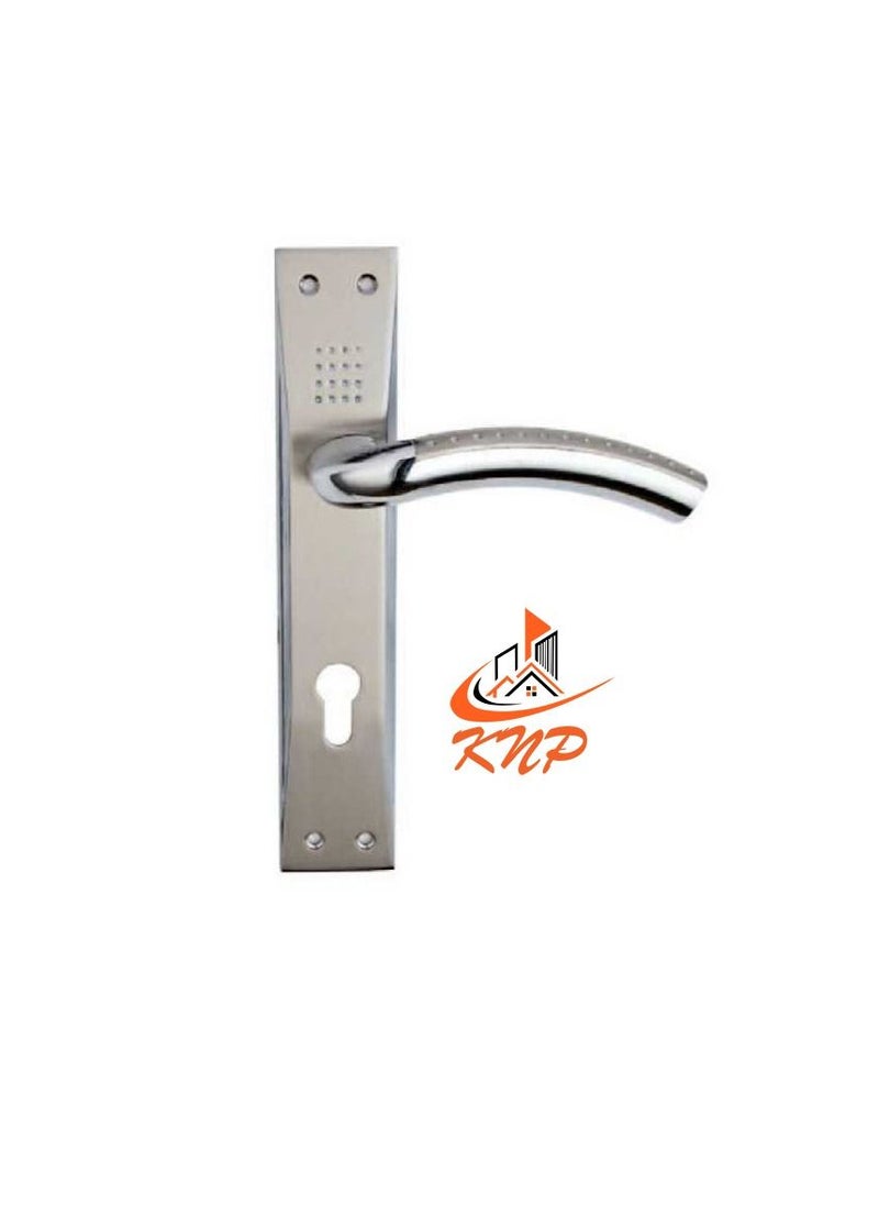 KNP KNP Paru Door Handle On Plate 320-140L SN/CP  - Image 1