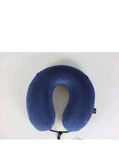 HT Medical travel neck made of memory foam, U-shaped circular neck for neck comfort during travel, dark blue color  - Image 2