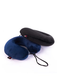 HT Medical travel neck made of memory foam, U-shaped circular neck for neck comfort during travel, dark blue color  - Image 5