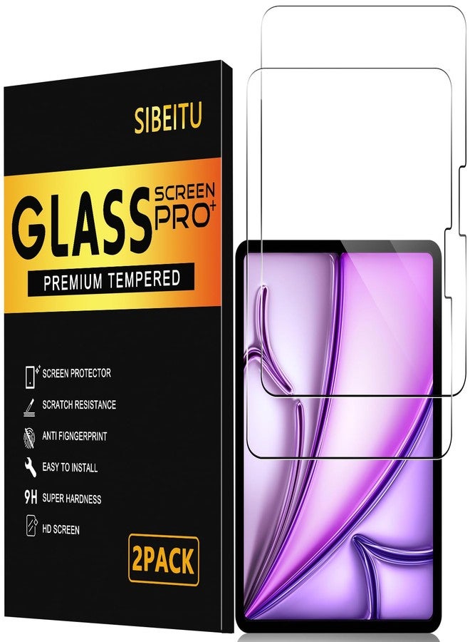 SIBEITU واقي شاشة SIBEITU (عبوة من قطعتين) لجهاز iPad Air مقاس 13 بوصة، إصدار 2024، طراز M2 (الجيل السادس)، شفاف عالي الوضوح ومقاوم للخدوش، متوافق مع iPad Air الجيل السادس، متوافق مع أغلفة الحماية وقلم Apple Pencil، حساس للمس - Image 1