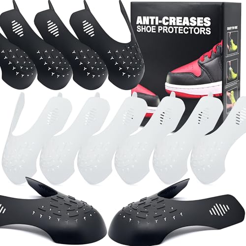 TUPEED 6 Pairs Shoe Crease Protectors, 2022 New Version Crease Protector for Air Force and Air Jordan, Crease Guards for Sneaker and Casual Shoes, for Men's 7-12/ Women's 5-9 - Image 1