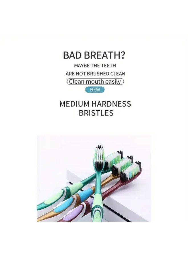 6pcs Multi Color Microfiber Toothbrushes For Adults Anti Cavity Gingivitis Cleaning - Image 3