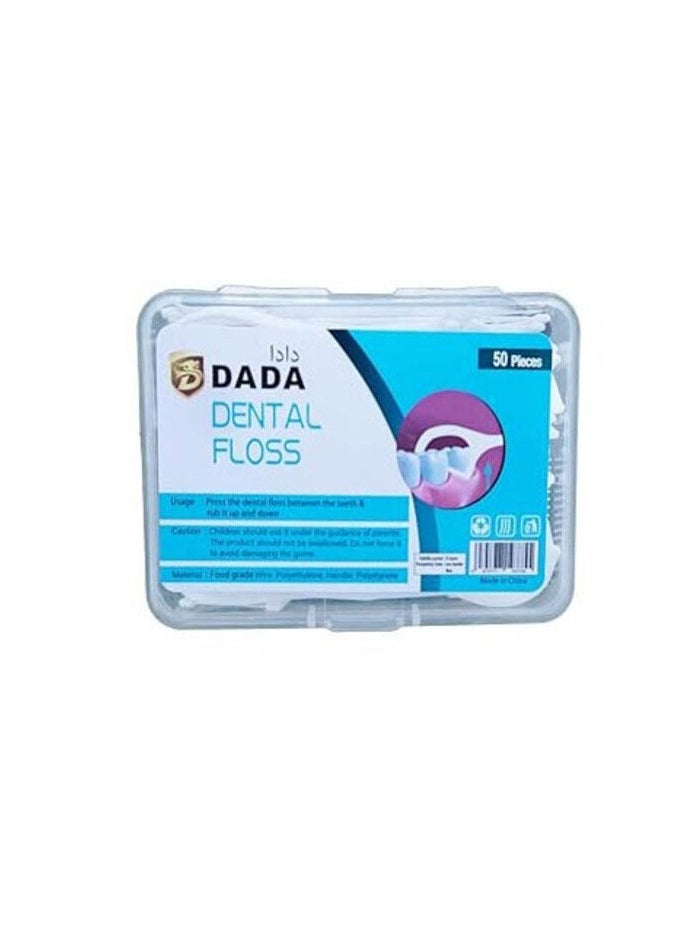 Dada Dental Floss, 50 Pcs, Effective Cleaning, Gentle on Gums 