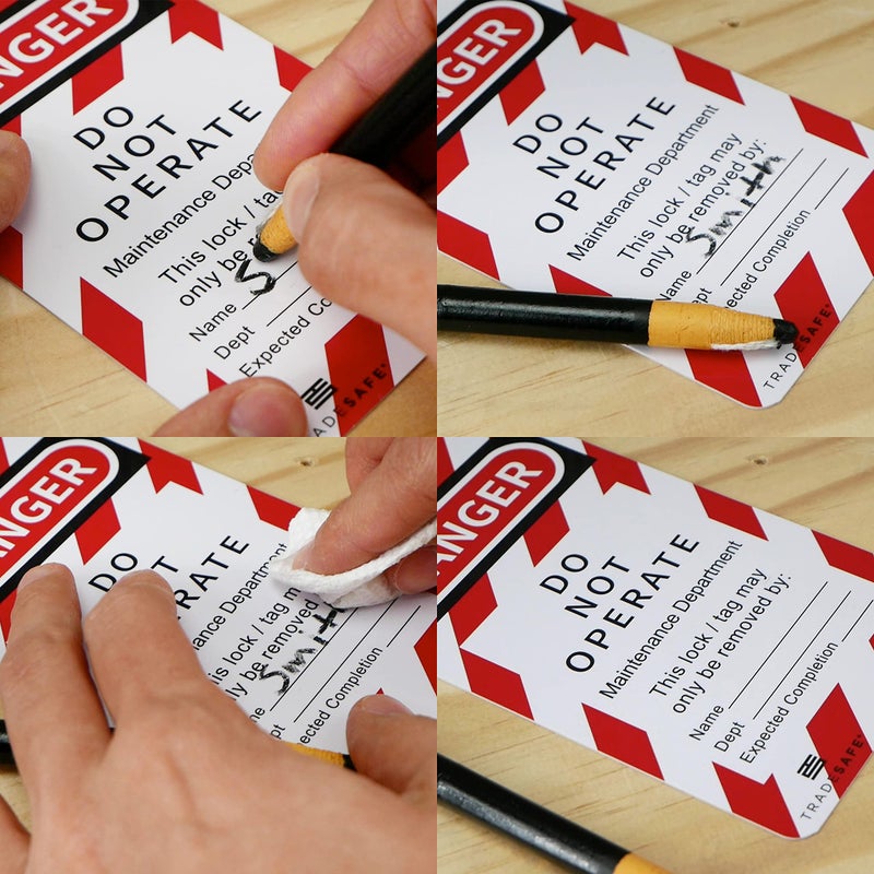 Tradesafe Lockout Tagout Tags - 30 Danger Do Not Operate Tags With 30 Zip Ties  Premium 32 Mil Vinyl  Osha Compliant Loto Tags For Lock Out Tag Out  Equipment Repair - Image 5