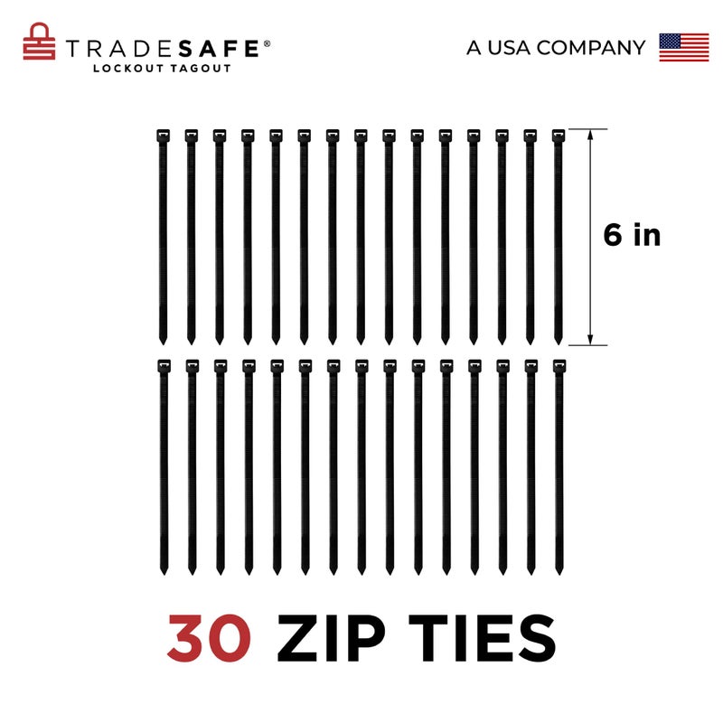 Tradesafe Lockout Tagout Tags - 30 Danger Do Not Operate Tags With 30 Zip Ties  Premium 32 Mil Vinyl  Osha Compliant Loto Tags For Lock Out Tag Out  Equipment Repair - Image 4