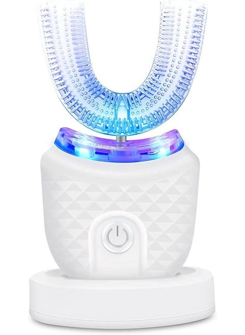 fully automatic electric toothbrush with a U-shaped design (U-Shaped Ultrasonic Toothbrush), designed to clean teeth at a 360-degree angle quickly and comfortably.
