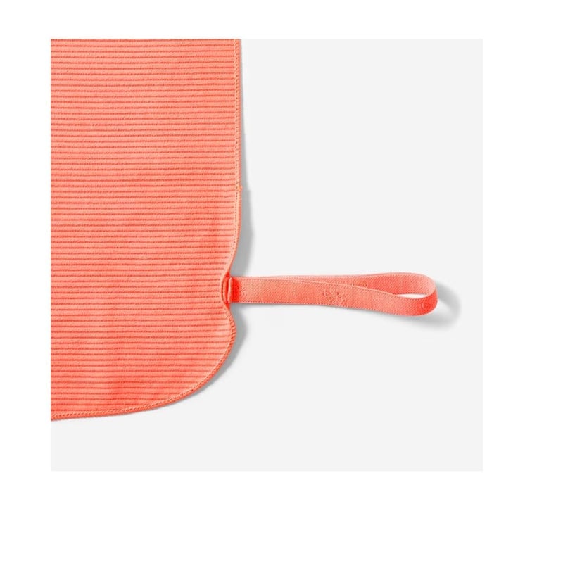 DECATHLON Microfibre Striped Towel Size L 80 x 130 cm for Swimmers and Athletes (Orange) - Image 3