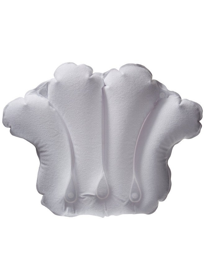 Aquasentials Inflatable Bath Pillow - Terry Cloth (White) - Image 1