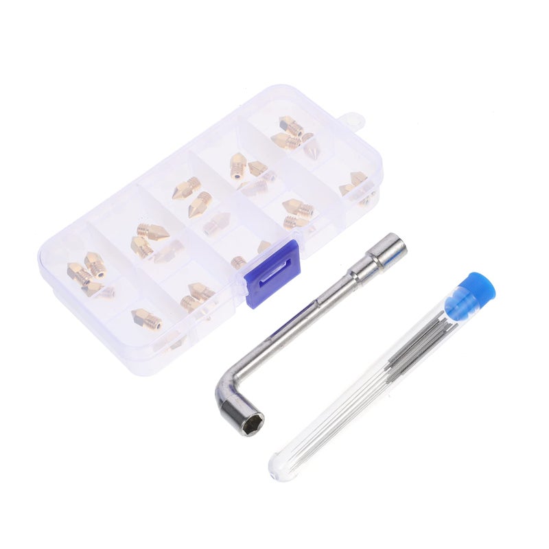 Printer Nozzle Cleaning Kit Threaded Replacement Needles 0.4mm Brass - Image 2