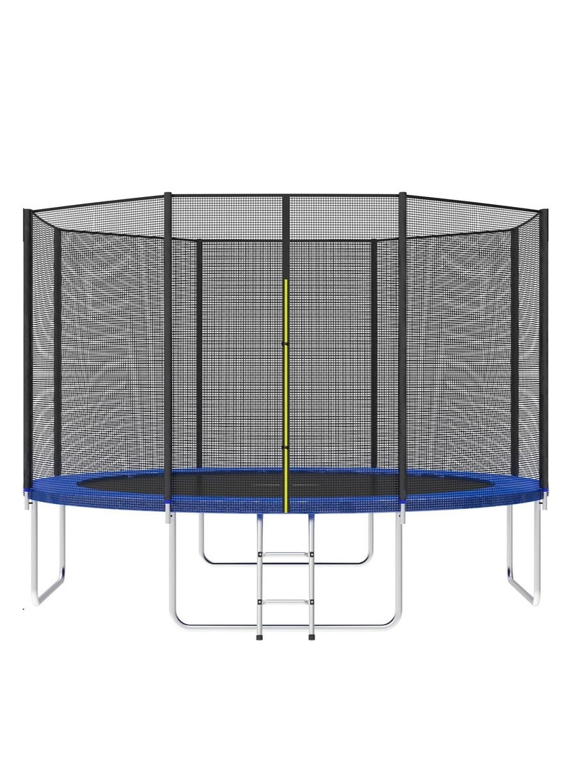 Yalla HomeGym Homegym 14Ft Trampoline With Enclosure Net For Kids & Adults Outdoor Trampoline With Safety Net Wear-Resistant Recreational With Ladder 