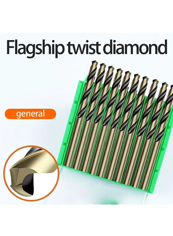 Cobalt Twist Drill Bits For Stainless Steel Heavy Duty High Speed Steel Straight Shank Brick Hole Saw 6 8 10mm 3 Pack - Image 1