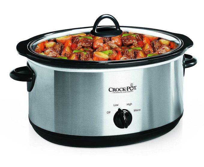CROCKPOT 7 QUART OVAL MANUAL SLOW COOKER STAINLESS STEEL SCV700SBR VERSATILE COOKWARE FOR LARGE FAMILIES OR ENTERTAINING