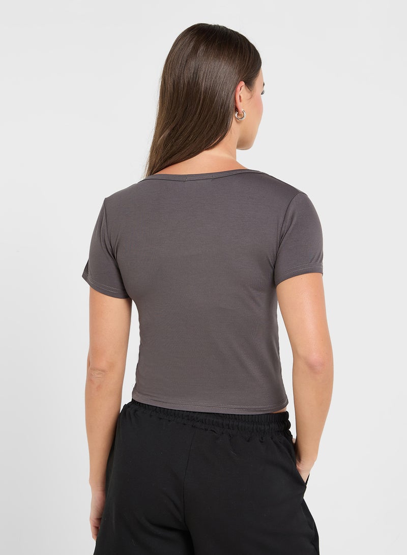 Ginger Basics Fitted T-Shirt With Corset Bodice - Image 2