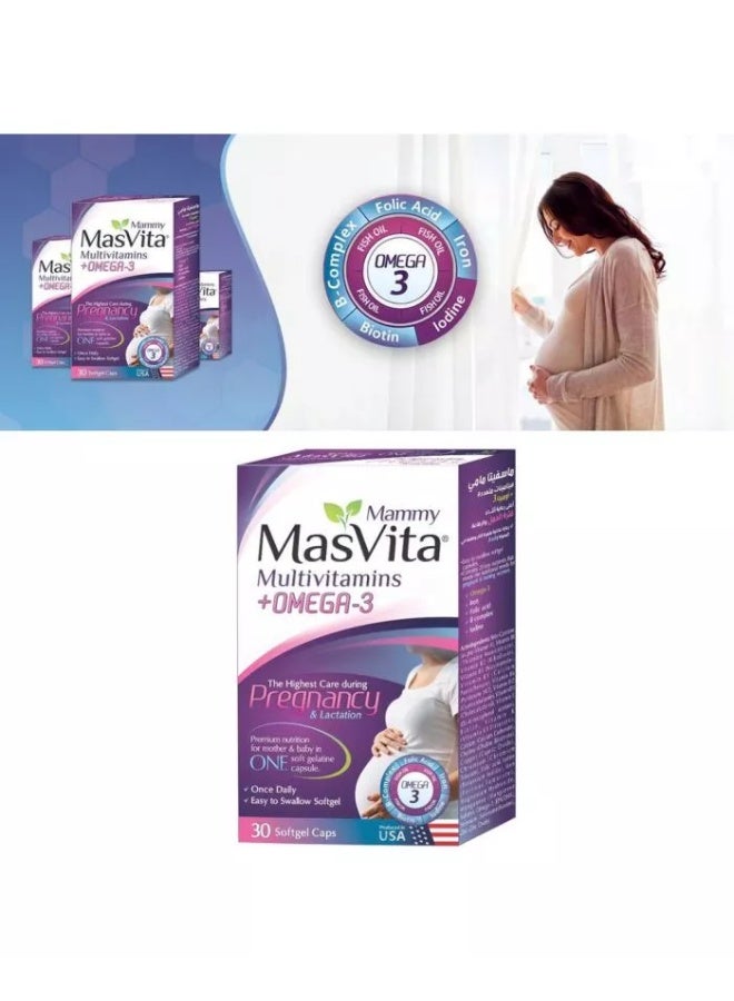 Vita Masvita Mammy Multivitamins+Omega3 30softgels - Image 2