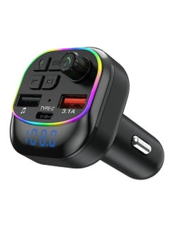 BOLICE BO-X11 BT5.3 FM Transmitter Car MP3 Player Dual USB fast charger Handsfree call Car kit FM modulator with LED light  - Image 2