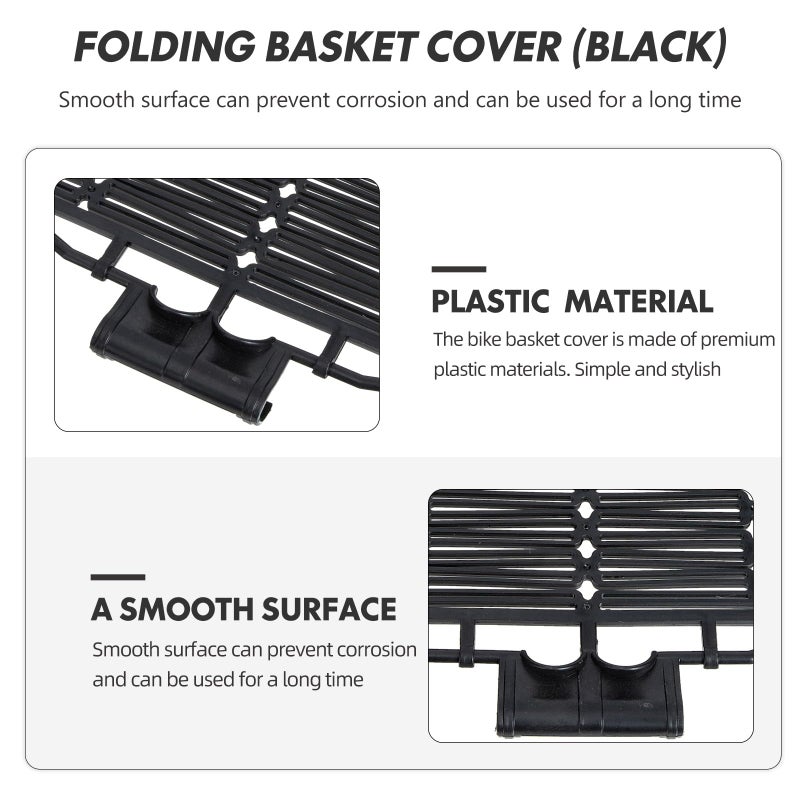 Folding Bike Basket Cover With Lid Lightweight Protector For Outdoor Cycling Use - Image 5