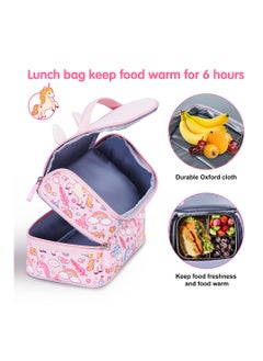 Nohoo Kids Insulated Lunch Bag Unicorn - Pink  - Image 3