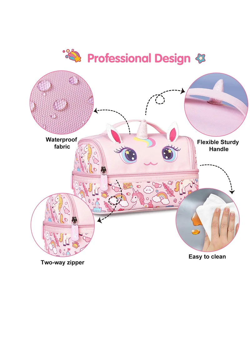 Nohoo Nohoo Kids Insulated Lunch Bag Unicorn - Pink