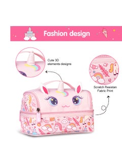 Nohoo Kids Insulated Lunch Bag Unicorn - Pink  - Image 5