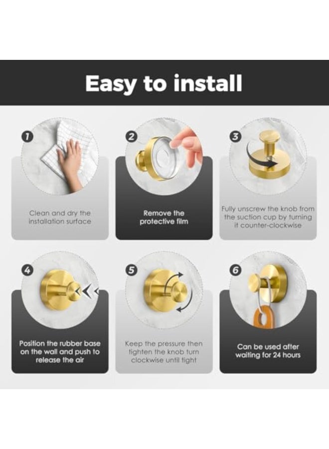 Showerr Hooks for Inside Shower,Suction Cup Hooks for Glass Window,Removable Towel Hooks for Bathrooms,4 Packs  - Image 5