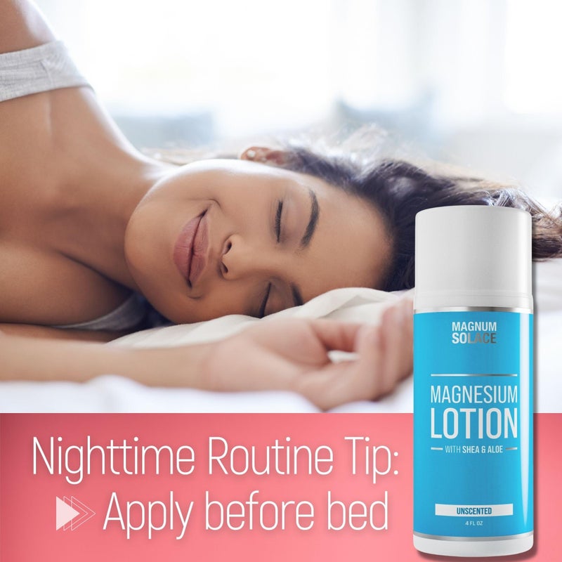 Magnum Solace Magnesium Lotion with Aloe & Shea â€“ Apply to Legs â€“ Alternative to Topical Magnesium Cream - Image 3