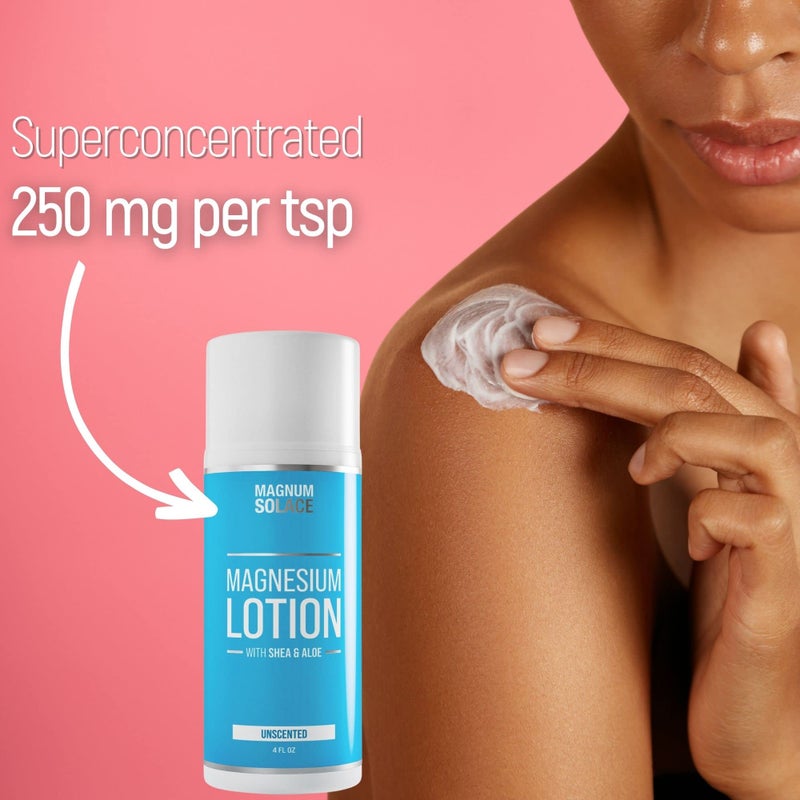 Magnum Solace Magnesium Lotion with Aloe & Shea â€“ Apply to Legs â€“ Alternative to Topical Magnesium Cream - Image 4