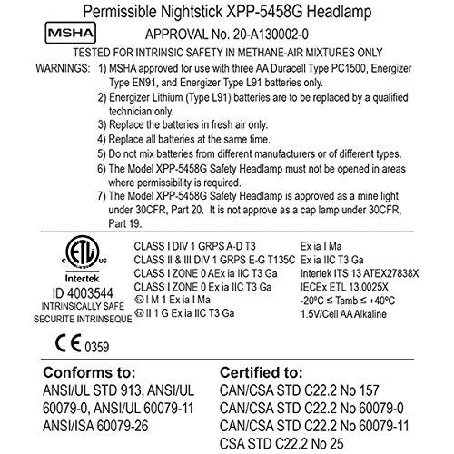 Nightstick XPP-5458G Intrinsically Safe Permissible Dual-Light Multi-Function Headlamp, Green - Image 4