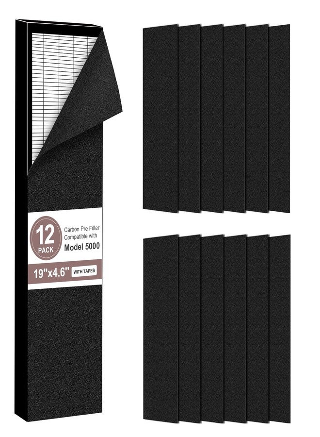 HSIAMEN FLT5000 Activated Carbon Pre-filters C Compatible with Guardian Air Purifier Models AC5000, AC5000E, AC5250PT, AC5350B, AC5350BCA, AC5350W, AC5300B, CDAP5500B, AP2800CA, 12-Pack - Image 1