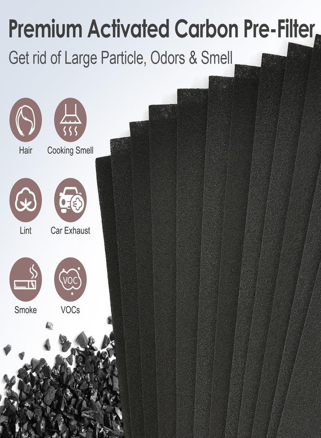 HSIAMEN FLT5000 Activated Carbon Pre-filters C Compatible with Guardian Air Purifier Models AC5000, AC5000E, AC5250PT, AC5350B, AC5350BCA, AC5350W, AC5300B, CDAP5500B, AP2800CA, 12-Pack - Image 4