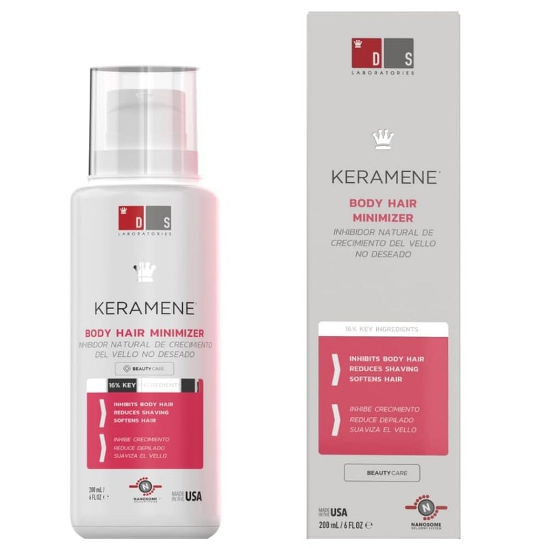 DS LABORATORIES DS Labs Keramene Hair Minimizing Lotion - Helps Reduce the Look of Regrowth Between Hair Removal Sessions, Softens Texture & Smooths Skin, Paraben Free with Witch Hazel, 6 Fl oz - Image 1