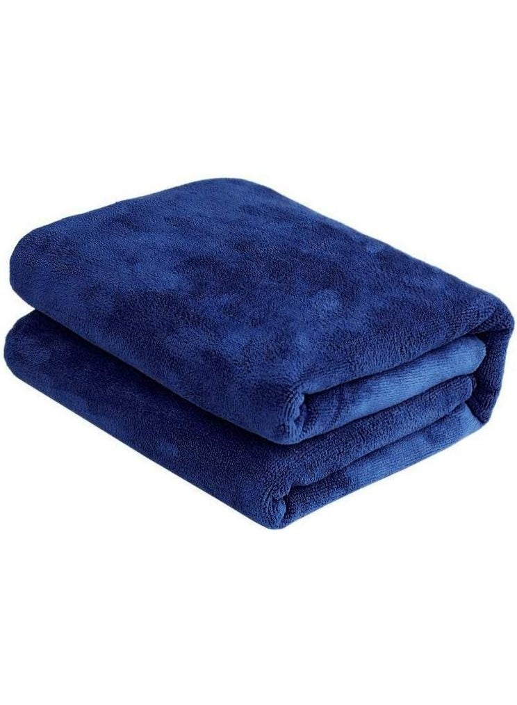 Microfiber Bath Towel (Navy Blue, 80 x 170cm) - Image 3