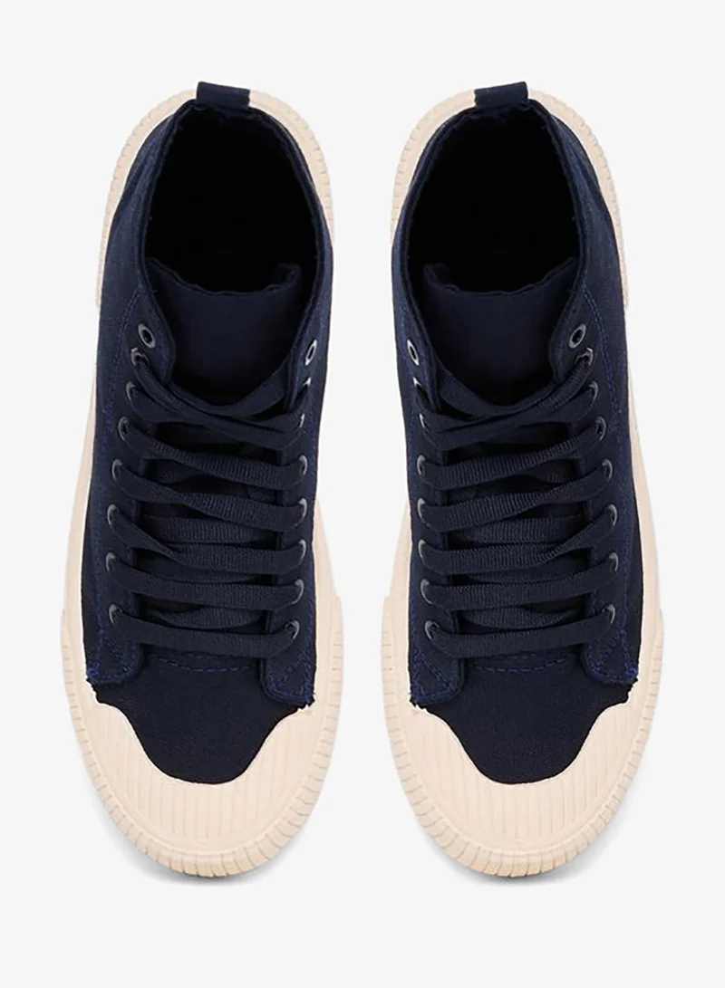 Styli Active  Hi-Top Canvas Lace Up Sneakers for Men | Best Price UAE